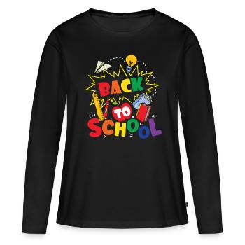 Back to School Teachers Back to School Back to School - Women's Premium Organic Long Sleeve Shirt - black - Front - Julia (174cm)