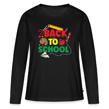 Back to School Teachers Back to School Back to School - Women's Premium Organic Long Sleeve Shirt - black - Front - Julia (174cm)