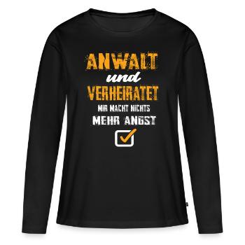 Anwalt - Frauen Premium Bio Langarmshirt - Schwarz - Vorne - Julia (174cm)