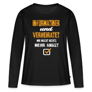 Informatiker - Frauen Premium Bio Langarmshirt - Schwarz - Vorne - Julia (174cm)