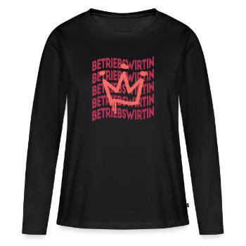 BWL Berufsbezeichnung Betriebswirtin - Frauen Premium Bio Langarmshirt - Schwarz - Vorne - Julia (174cm)