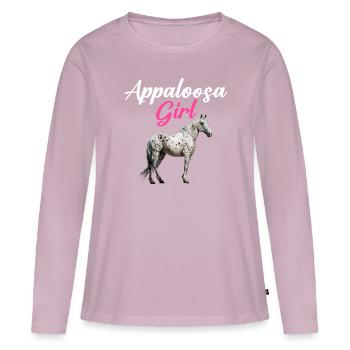 appaloosa equestrian horse - Frauen Premium Bio Langarmshirt - Altrosa - Vorne - Julia (174cm)