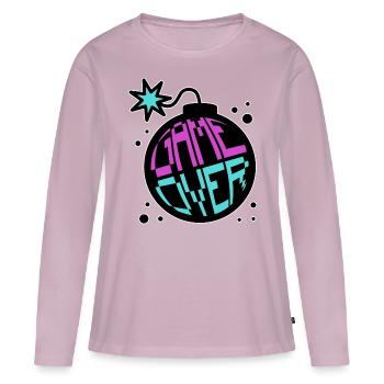 Game Over Retrogaming Pro Gamer Multiplayer Games - Women's Premium Organic Long Sleeve Shirt - dusky pink - Front - Julia (174cm)