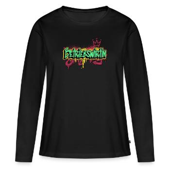 BWL Graffiti-Art Betriebswirtin - Frauen Premium Bio Langarmshirt - Schwarz - Vorne - Julia (174cm)