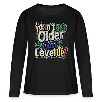 Gaming Multiplayer Spiele Geburtstag Game Zocker - Frauen Premium Bio Langarmshirt - Schwarz - Vorne - Julia (174cm)