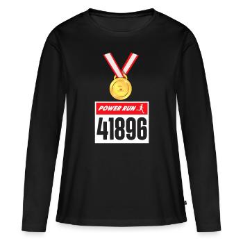 Coureur Coureur Demi-marathon Halloween Costumecost - T-shirt manches longues Premium bio Femme - noir - Devant - Julia (174cm)