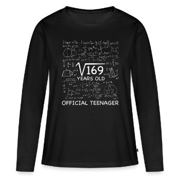 13 ans anniversaire officiel adolescent racine carrée - T-shirt manches longues Premium bio Femme - noir - Devant - Julia (174cm)