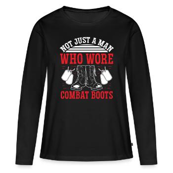 Soldier Not Just Combat Boots Military Army Veteran - Women's Premium Organic Long Sleeve Shirt - black - Front - Julia (174cm)