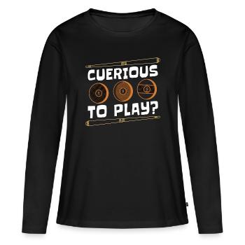 Cue Sports Cuerious To Play Cue Stick Pool Player - T-shirt manches longues Premium bio Femme - noir - Devant - Julia (174cm)