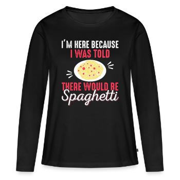 Spaghetti - Spaghetti Lover Gift For Pasta Lover - Women's Premium Organic Long Sleeve Shirt - black - Front - Julia (174cm)