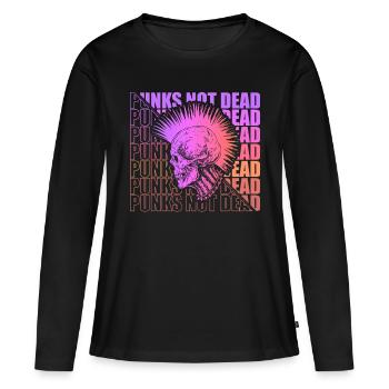 Punk Rock Pogo Anarchie Punks Punk Rocker Punk - T-shirt manches longues Premium bio Femme - noir - Devant - Julia (174cm)