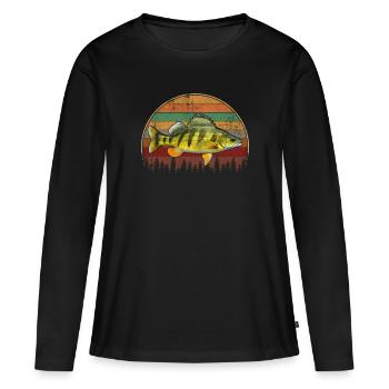 Yellow Perch - Women's Premium Organic Long Sleeve Shirt - black - Front - Julia (174cm)