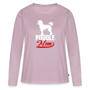 Poodle Mom - Frauen Premium Bio Langarmshirt - Altrosa - Vorne - Julia (174cm)