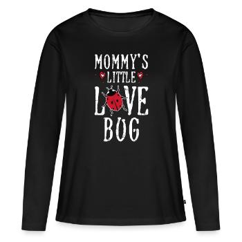 Mommys Little Valentinstag Geschenke für Kinder Cute L - Frauen Premium Bio Langarmshirt - Schwarz - Vorne - Julia (174cm)