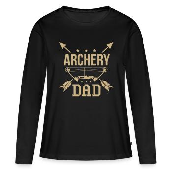 Archery Dad Bow Arrow Hunting Gift Shooting Race - Women's Premium Organic Long Sleeve Shirt - black - Front - Julia (174cm)
