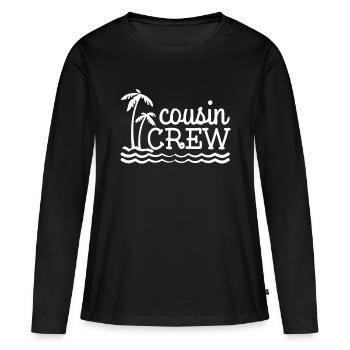 Cousin Crew Beach Vacation Wear for Kids and Adult - Women's Premium Organic Long Sleeve Shirt - black - Front - Julia (174cm)
