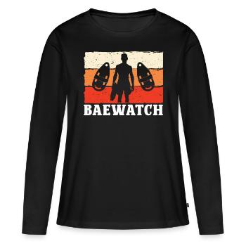 Sauveteurs, Baewatch, sauveteurs, gardes forestiers - T-shirt manches longues Premium bio Femme - noir - Devant - Julia (174cm)
