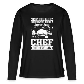 Je n’ai jamais rêvé que je grandirais pour devenir un Che super sexy - T-shirt manches longues Premium bio Femme - noir - Devant - Julia (174cm)