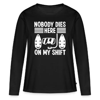 Sauveteur Personne ne meurt ici Sauveteur - T-shirt manches longues Premium bio Femme - noir - Devant - Julia (174cm)