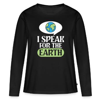 Environmental Activism Speak For The Earth Environmental Protection - Women's Premium Organic Long Sleeve Shirt - black - Front - Julia (174cm)