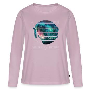 Édition limitée 1972 Juin Anniversaire Northern Lights - T-shirt manches longues Premium bio Femme - rose poudré - Devant - Julia (174cm)