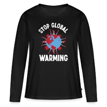 Environmental Activism, Stop Global Warming, Environmental Protection - Women's Premium Organic Long Sleeve Shirt - black - Front - Julia (174cm)