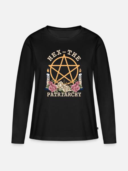 Le féminisme envoûte le patriarcat de manière féministe - T-shirt manches longues Premium bio Femme - noir