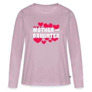 Mutter und Tochter - Frauen Premium Bio Langarmshirt - Altrosa - Vorne - Julia (174cm)