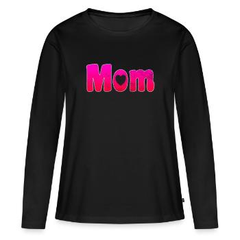 Maman Maman Maman Cadeau - T-shirt manches longues Premium bio Femme - noir - Devant - Julia (174cm)