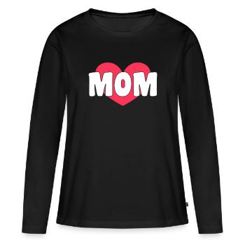 stolze Mama - Frauen Premium Bio Langarmshirt - Schwarz - Vorne - Julia (174cm)