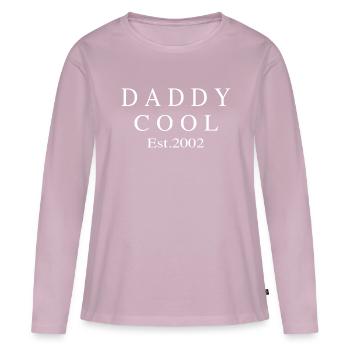 Daddy Cool est 2002 - T-shirt manches longues Premium bio Femme - rose poudré - Devant - Julia (174cm)