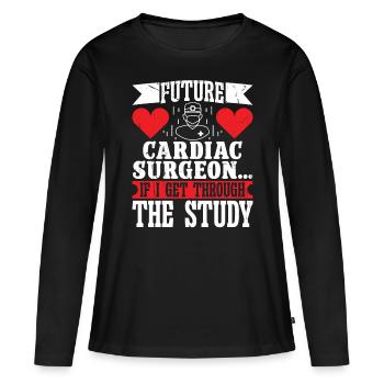 Herzchirurg Future Cardiac Surgeon Herzchirurgie - Women's Premium Organic Long Sleeve Shirt - black - Front - Julia (174cm)