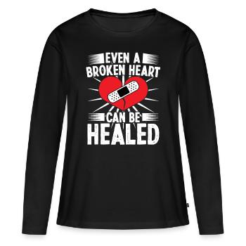 Cardiac Surgeon Broken Heart Can Healed Cardiac Surgery - Women's Premium Organic Long Sleeve Shirt - black - Front - Julia (174cm)