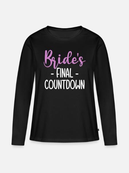 Brides Final Contdown - Frauen Premium Bio Langarmshirt - Schwarz