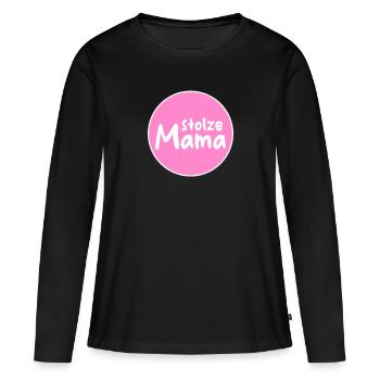 Stolze Mama - Frauen Premium Bio Langarmshirt - Schwarz - Vorne - Julia (174cm)