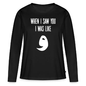 Drôle arabe anglais citation cadeau pour hommes ou femmestr - T-shirt manches longues Premium bio Femme - noir - Devant - Julia (174cm)