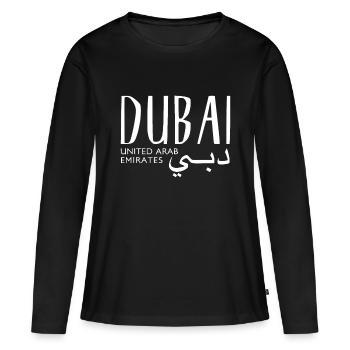Dubai Elegant Vereinigte Arabische Emirate - Frauen Premium Bio Langarmshirt - Schwarz - Vorne - Julia (174cm)