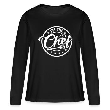 Je suis le chef cuisinier chef restaurant cuisine chapeau de cuisine - T-shirt manches longues Premium bio Femme - noir - Devant - Julia (174cm)