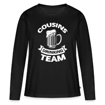 Cousins drinking team Family - Women's Premium Organic Long Sleeve Shirt - black - Front - Julia (174cm)