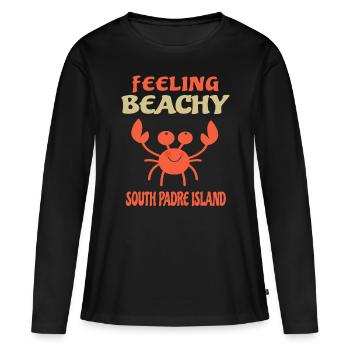 Urlaub auf South Padre Island - Familienausflug nach Texas - Frauen Premium Bio Langarmshirt - Schwarz - Vorne - Julia (174cm)