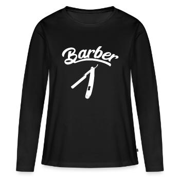 Barber Men's Women'sfunny bday barberbeste niedliche Bar - Frauen Premium Bio Langarmshirt - Schwarz - Vorne - Julia (174cm)