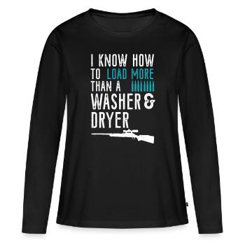 Funny Deer Hunting Gift For Women Hunting - Women's Premium Organic Long Sleeve Shirt - black - Front - Julia (174cm)