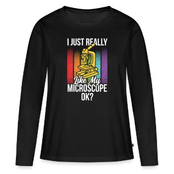 I just really like my microscope Microscope - Women's Premium Organic Long Sleeve Shirt - black - Front - Julia (174cm)