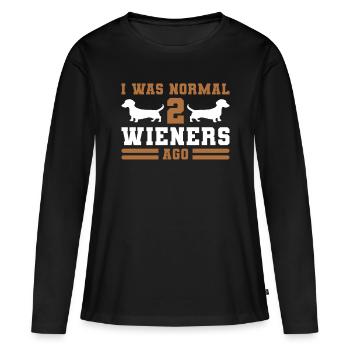 Dachshund Geschenk Dixie Wiener Doxie Dackel - Frauen Premium Bio Langarmshirt - Schwarz - Vorne - Julia (174cm)