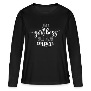 Just A Girl Building Her Empire Female Success Gi - Women's Premium Organic Long Sleeve Shirt - black - Front - Julia (174cm)
