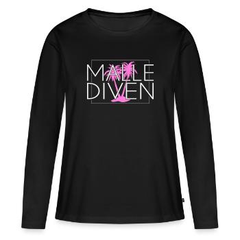 Malle Diven - Frauen Premium Bio Langarmshirt - Schwarz - Vorne - Julia (174cm)