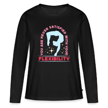 Contorsion Vous n’êtes jamais satisfait Art du cirque - T-shirt manches longues Premium bio Femme - noir - Devant - Julia (174cm)