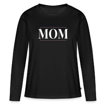 Maman Maman Maman - T-shirt manches longues Premium bio Femme - noir - Devant - Julia (174cm)