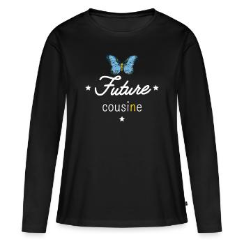 Future cousine - T-shirt manches longues Premium bio Femme - noir - Devant - Julia (174cm)