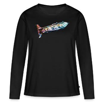 The Nautilus after Jules Verne - Women's Premium Organic Long Sleeve Shirt - black - Front - Julia (174cm)